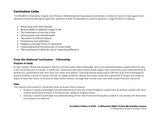 A digital document page titled 'Curriculum Links' with text and bullet points about English, English and Maths, and Wellbeing teaching sequences, plus a section titled 'From the National Curriculum - Citizenship'.